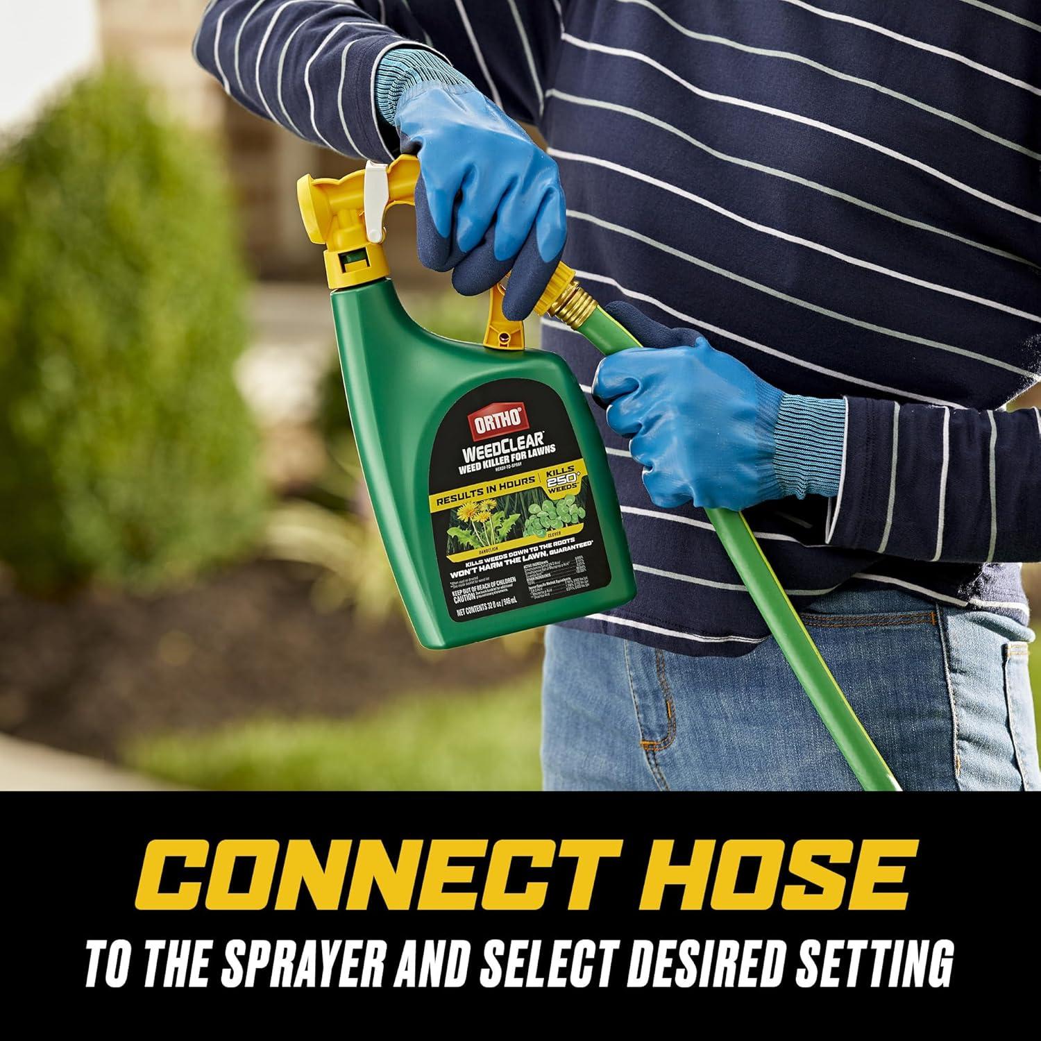 imageOrtho WeedClear Weed Killer for Lawns with Comfort Wand Kills More than 250 Weeds including Dandelion and Clover 1 gal32 oz