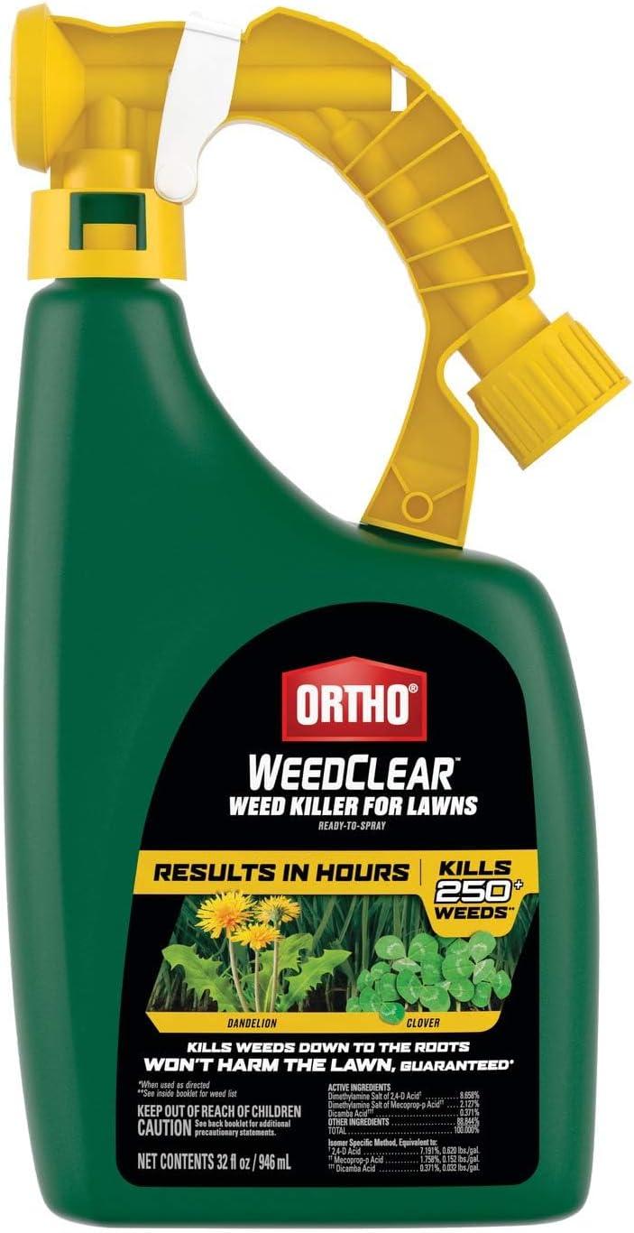 imageOrtho WeedClear Weed Killer for Lawns with Comfort Wand Kills More than 250 Weeds including Dandelion and Clover 1 gal32 oz