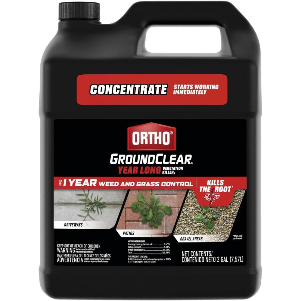 imageOrtho GroundClear Year Long Vegetation Killer2 Concentrate Kills and Prevents Weeds Up to 1 Year 2 gal2 gal