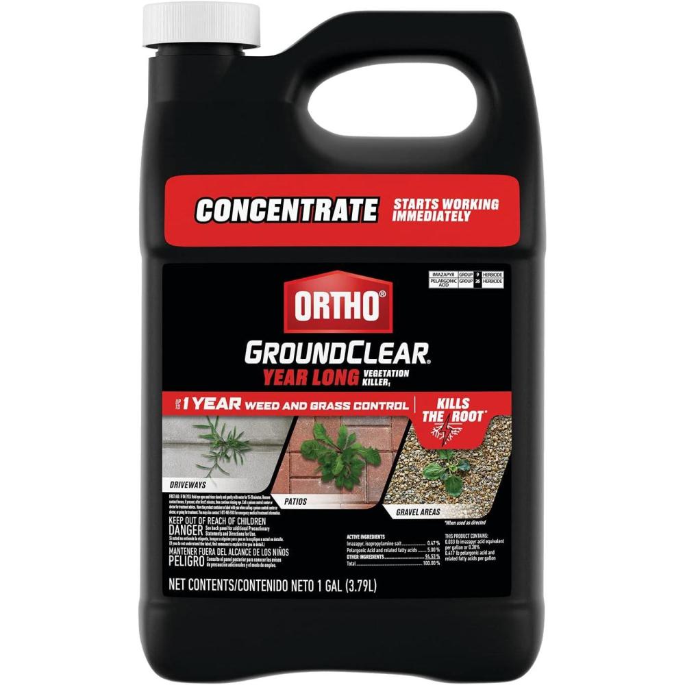 imageOrtho GroundClear Year Long Vegetation Killer2 Concentrate Kills and Prevents Weeds Up to 12 Months 32 fl oz1 gal