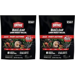 imageOrtho BugClear Lawn Insect Killer1 Kills Ants Spiders Ticks Fleas Armyworms and Grubs Treats up to 16500 sq ft 10 lb1 Count Pack of 2