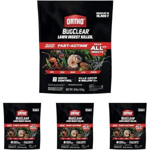 imageOrtho BugClear Lawn Insect Killer1 Kills Ants Spiders Ticks Fleas Armyworms and Grubs Treats up to 16500 sq ft 10 lb10 lb Pack of 4