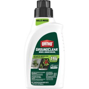 imageOrtho GroundClear Weed and Grass Killer2 Concentrate Kills Dandelions Chickweed Crabgrass Moss and More in Patios and Landscapes OMRI Listed 32 fl ozConcentrate