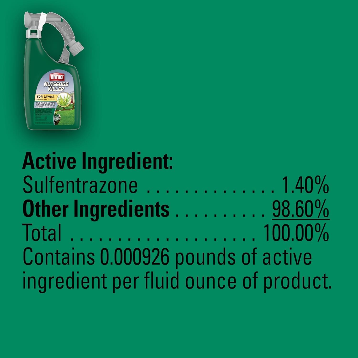 imageOrtho Nutsedge Killer for Lawns ReadyToSpray Controls Over 50 Listed Weeds For Use on Northern and Southern Turf Grasses 32 fl oz32 OZ