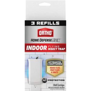 imageOrtho Home Defense Max Indoor Flying Insect Trap Light Trap for House Flies Fruit Flies and Gnats 1 Plugin and 4 RefillsIndoor Light Trap Refills