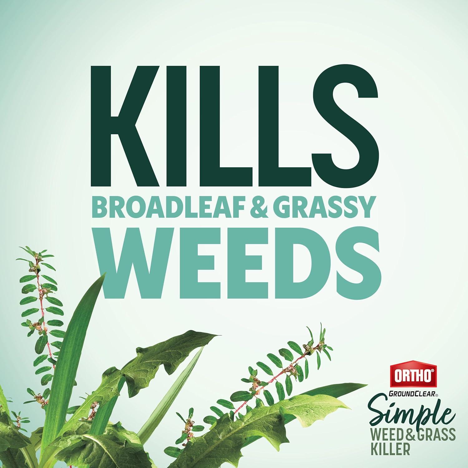 imageOrtho GroundClear Simple Weed and Grass Killer with Comfort Wand  Ready to Use Kills All Types of Weeds and Grasses Sprayer for Gardens Patios amp More 1 gal2Pack